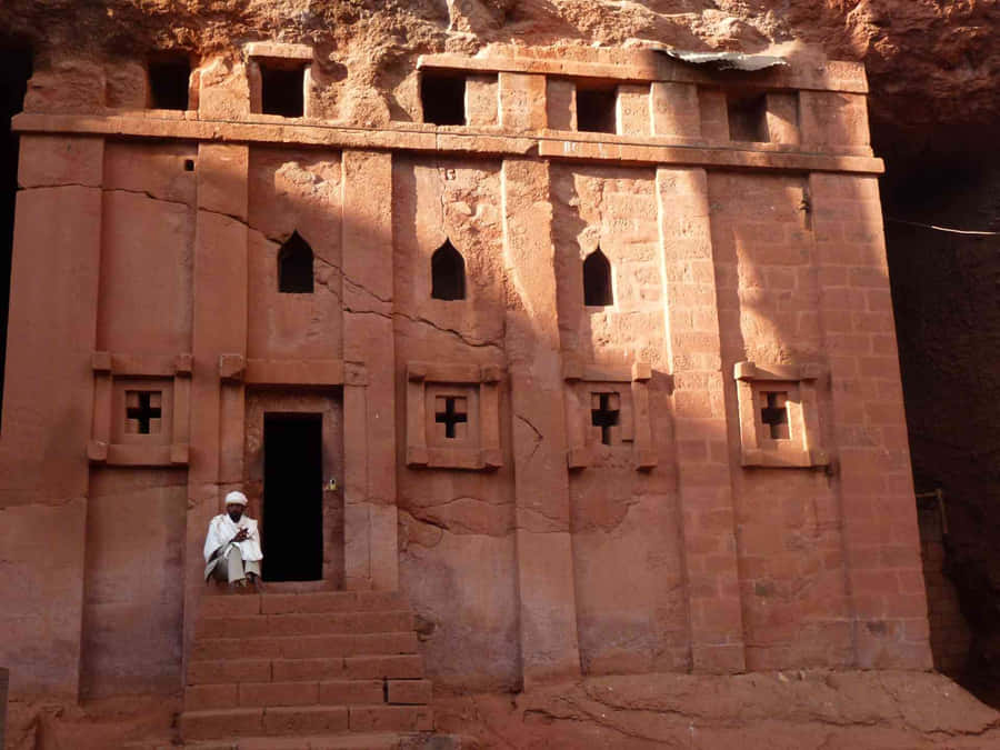Biete Abba Libanos (house Of Abbot Libanos) Lalibela Wallpaper