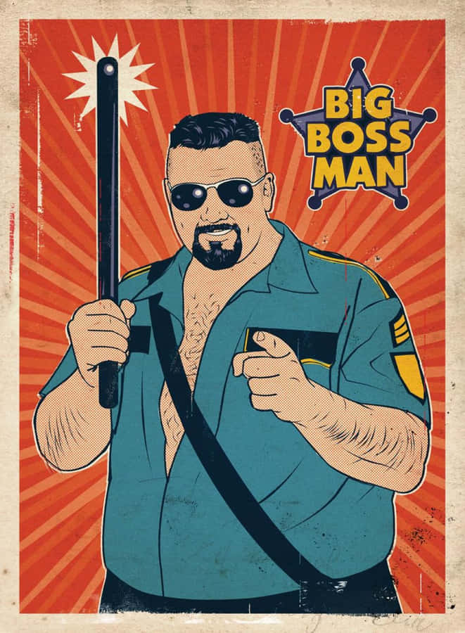 Big Boss Man Retro Poster Wallpaper