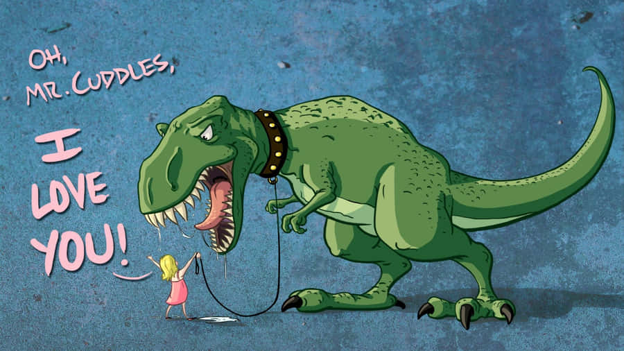 Big Cute Dinosaur Desktop Wallpaper