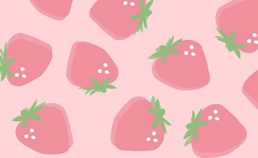 Big Pastel Strawberry Wallpaper