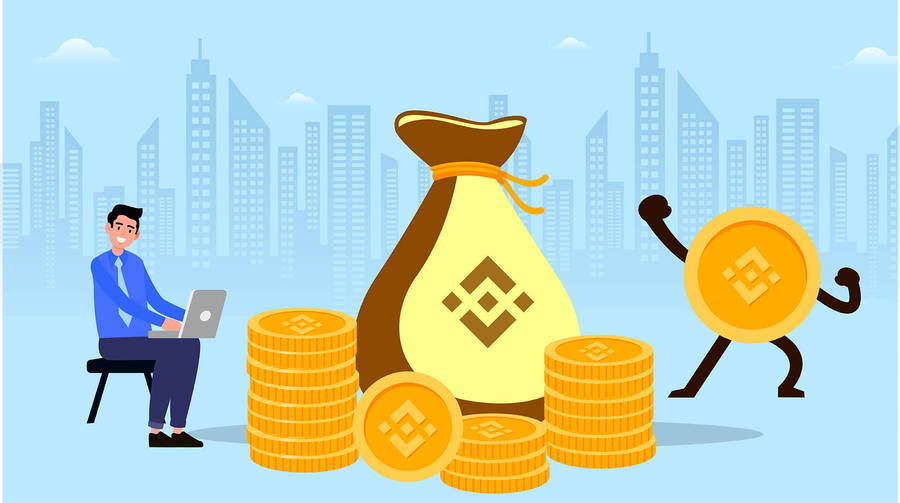 Binance Coin Art Wallpaper