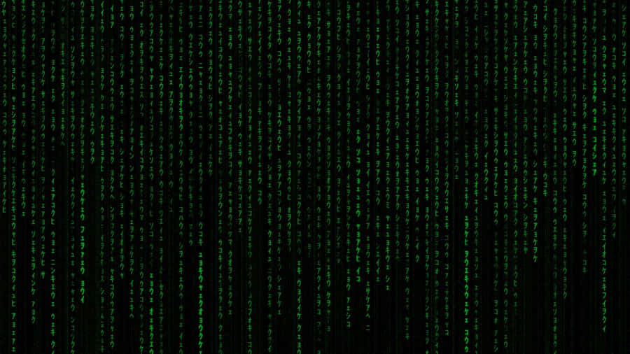 Binary Code Background With Green Numbers Wallpaper