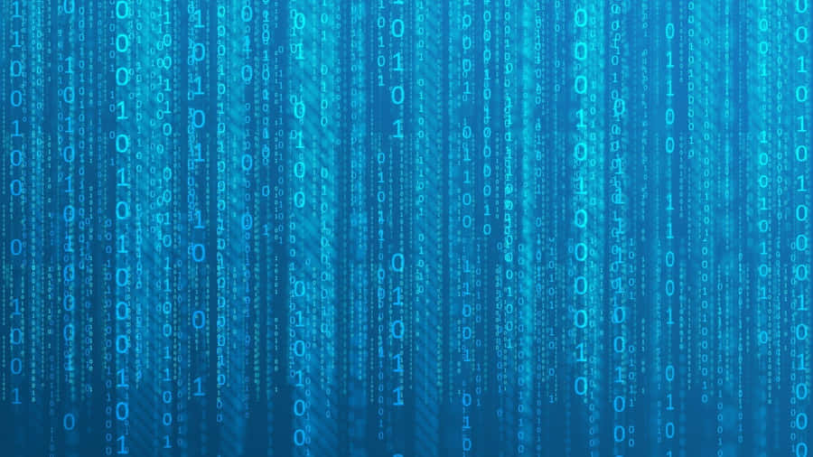 Binary Numbers Minimalist Blue Wallpaper