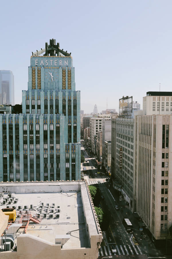 Birds Eye View Of Buildings Wallpaper