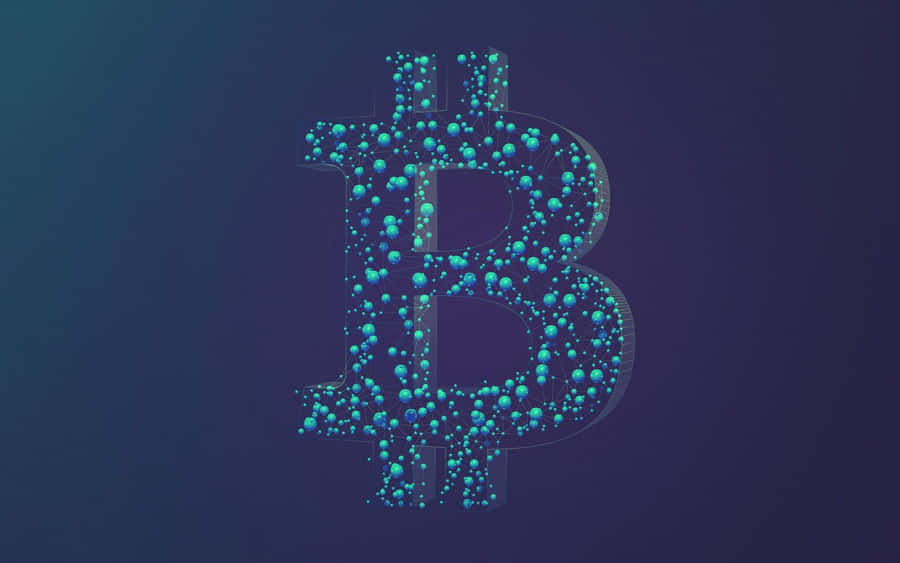 Bitcoin Blue Background Desktop 4k Wallpaper