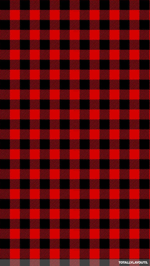 Black And Red Plaid Phone Screen Wallpaper