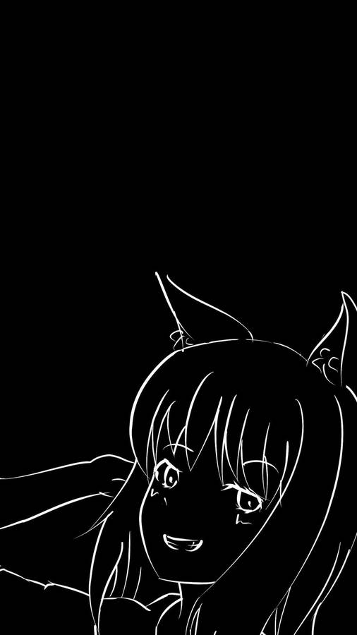 Black And White Anime Aesthetic Girl Artwork Wallpaper