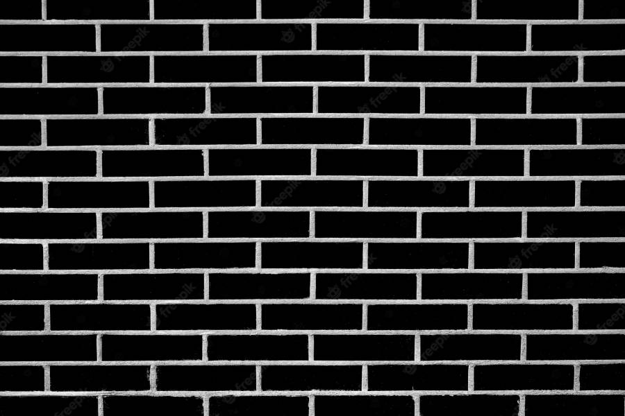 Black And White Bricks Wall Texture Wallpaper