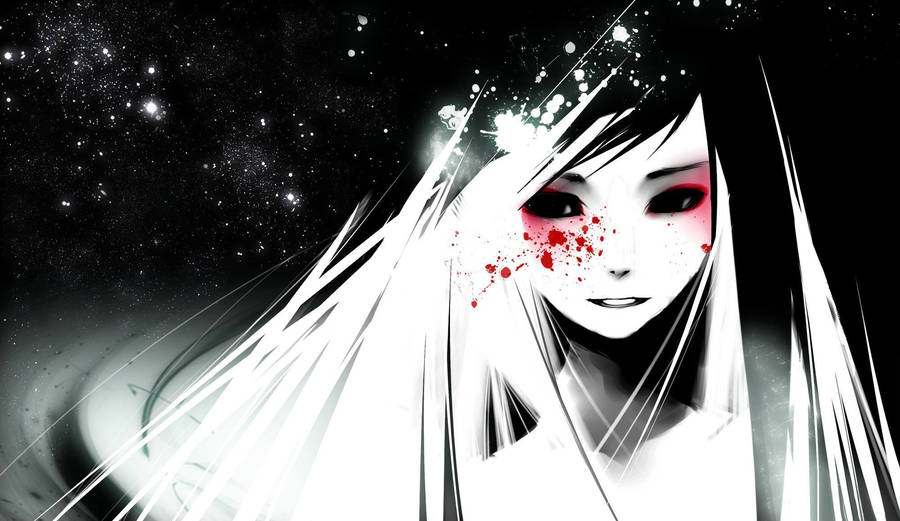 Black And White Dark Anime Wallpaper