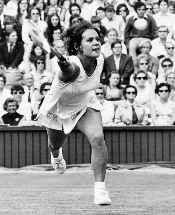 Black And White Evonne Goolagong Cawley Tennis Player Wallpaper