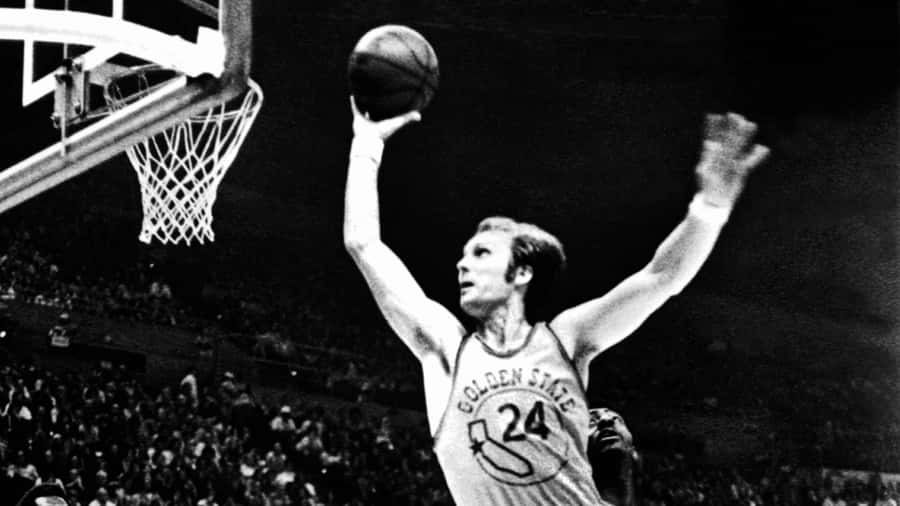 Black And White Nba Rick Barry Dunk Wallpaper