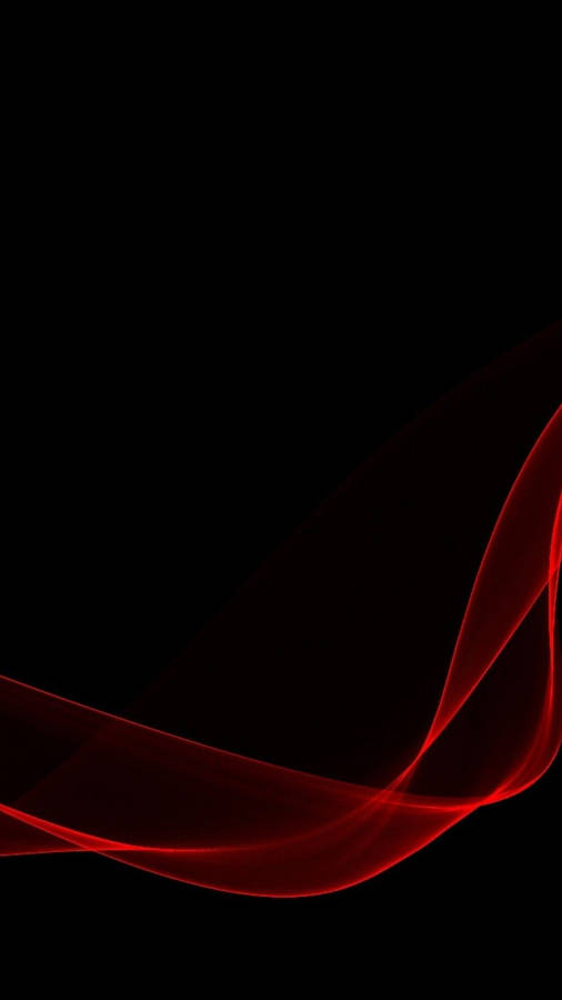 Black Android Glowing Red Light Wallpaper