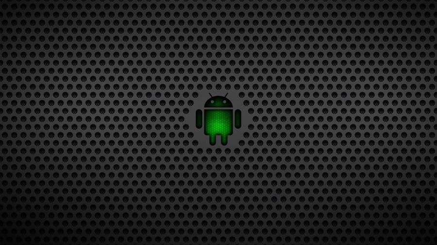 Black Android With Glowing Green Light Wallpaper