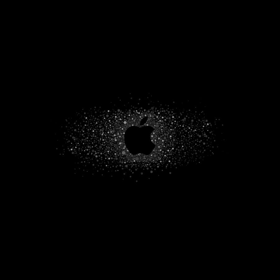 Black Apple Logo With Night Stars Wallpaper