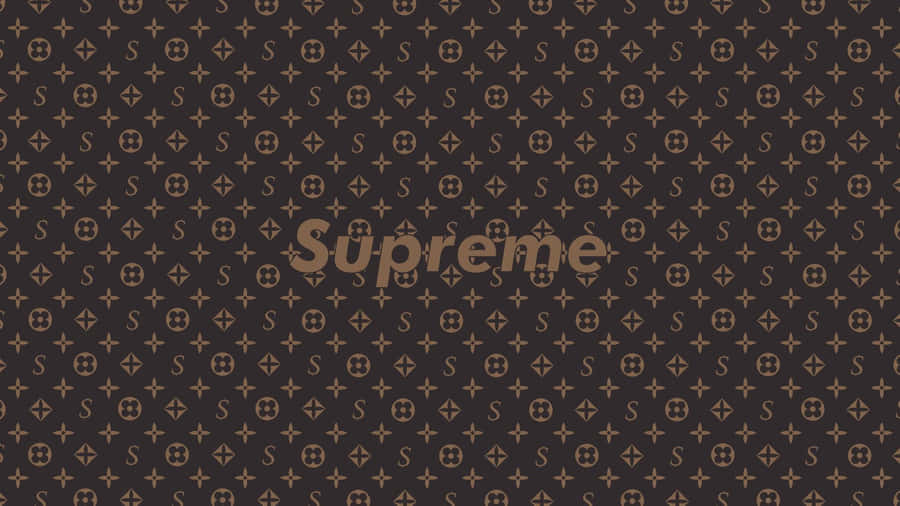 Black Background Supreme Monogram Desktop Wallpaper
