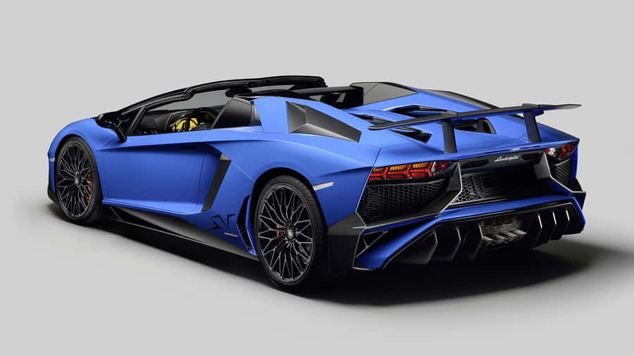 Black Blue Lamborghini Aventador Cool Wallpaper
