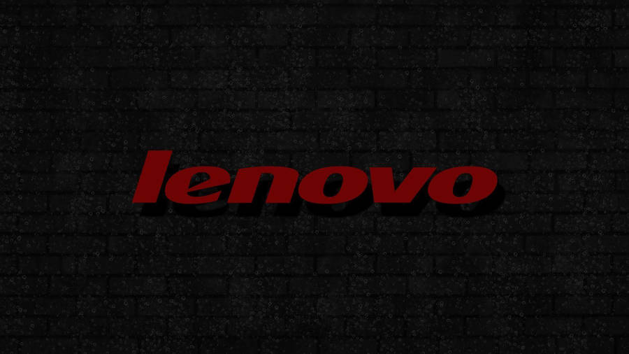 Black Bricked Walls Red Lenovo Hd Wallpaper