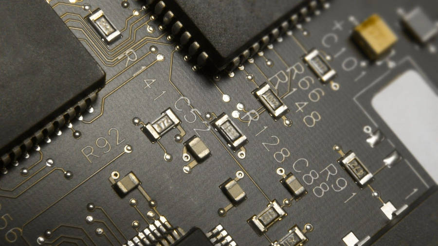 Black Chips Circuit Board Wallpaper
