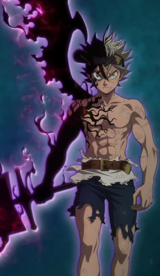 Black Clover Asta Shirtless Iphone Wallpaper