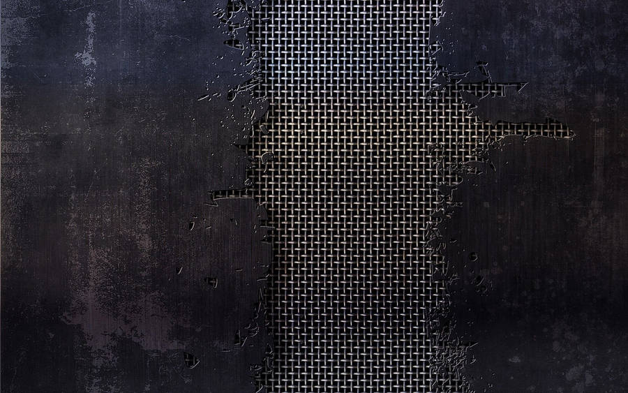 Black Concrete With Wire Mesh Wallpaper