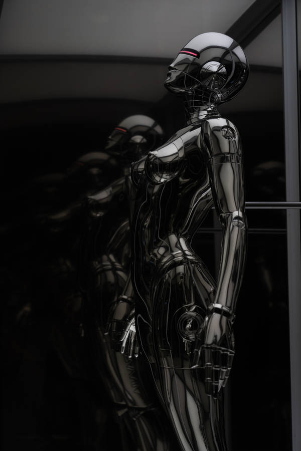 Black Female Robot Wallpaper