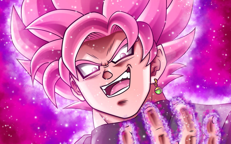 Black Goku Rose 4k Laughing Maniacally Wallpaper