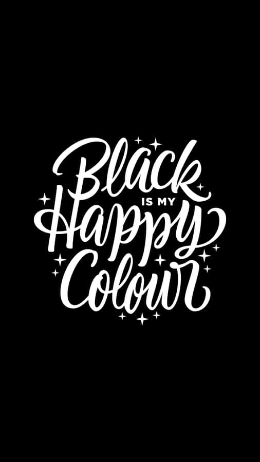 Black Happy Colour Lettering On A Black Background Wallpaper