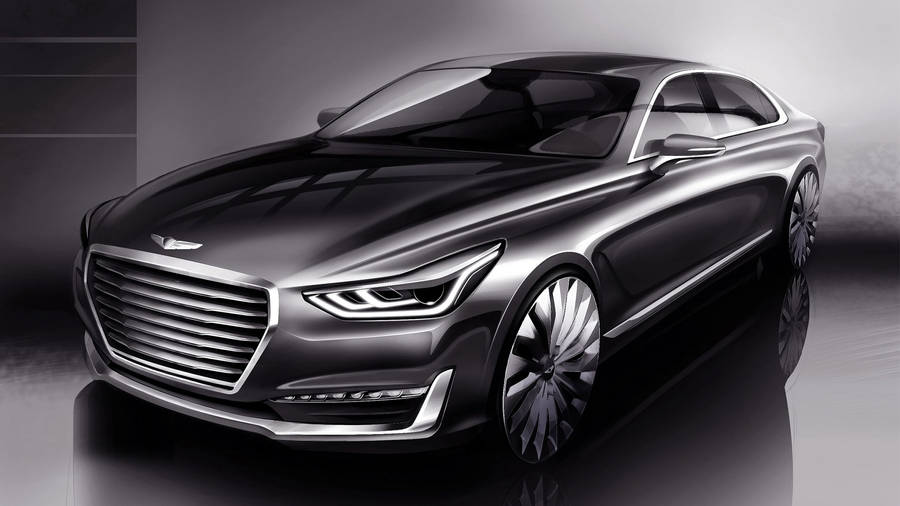 Black Hyundai Genesis G90 Wallpaper