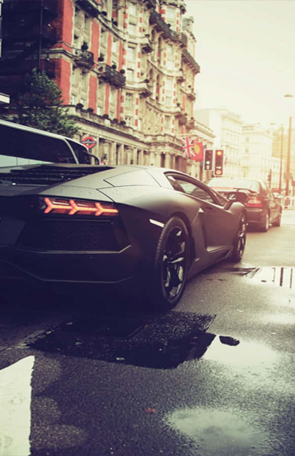 Black Lamborghini Iphone Supercars Cityscape Wallpaper Wallpaper