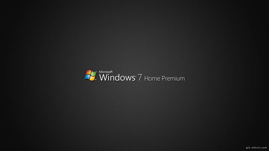 Black Microsoft Windows 7 Desktop Wallpaper