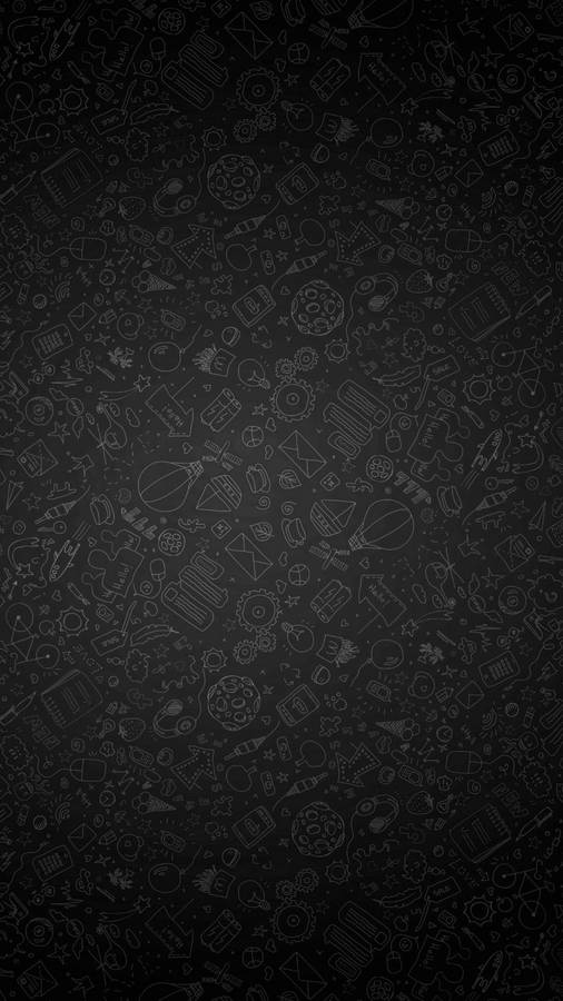 Black Pattern Abstract Icons Doodle Wallpaper