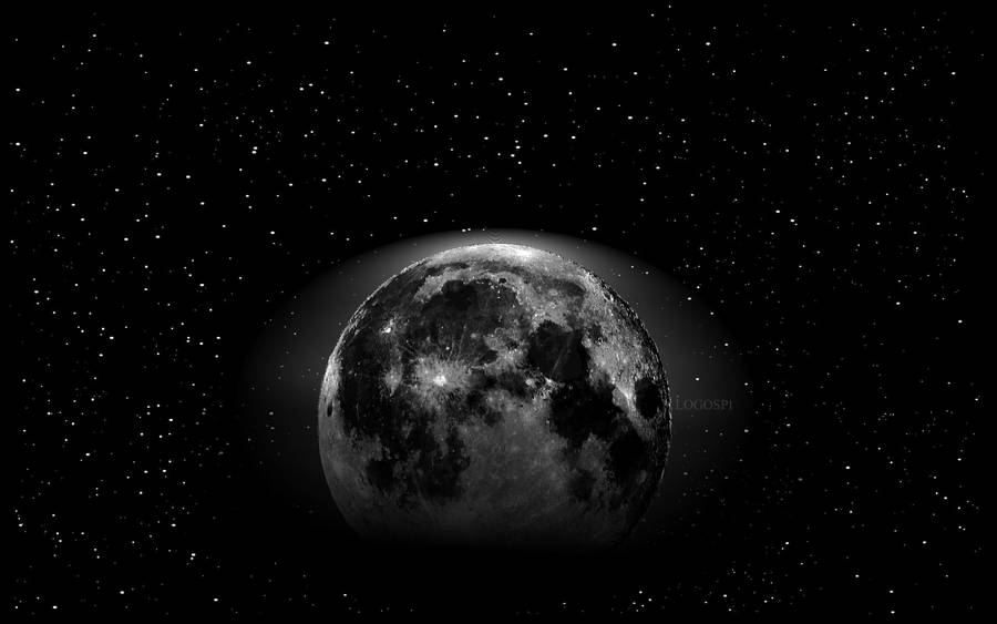 Black Planet Earth In Outer Space Wallpaper