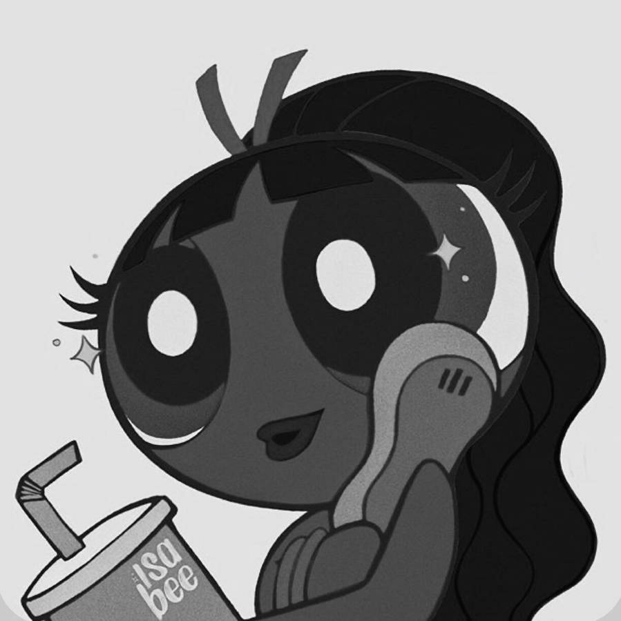 Black Powerpuff Girls Grayscale Graphic Wallpaper