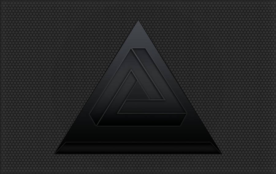 Black Pyramid On Black Metal Mesh Wallpaper