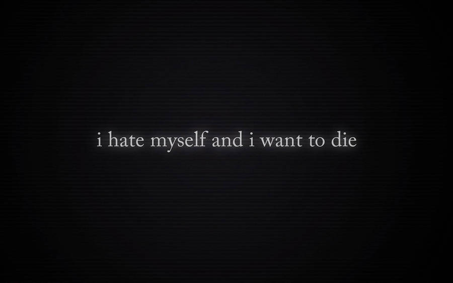 Black Sad Quote Wallpaper