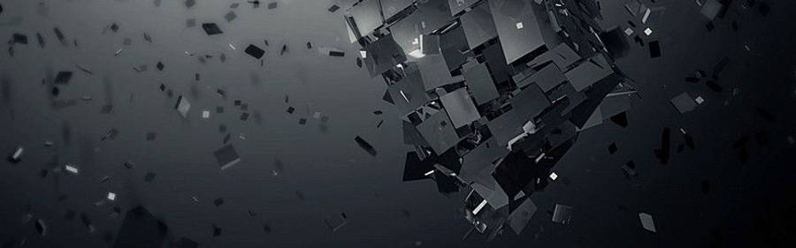 Black Shapes Linkedin Banner Wallpaper
