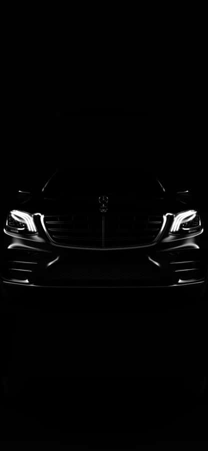 Black Silhouette Mercedes Classic Iphone Wallpaper