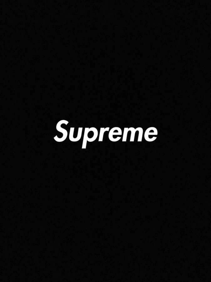 Black Supreme In White Lettering Wallpaper