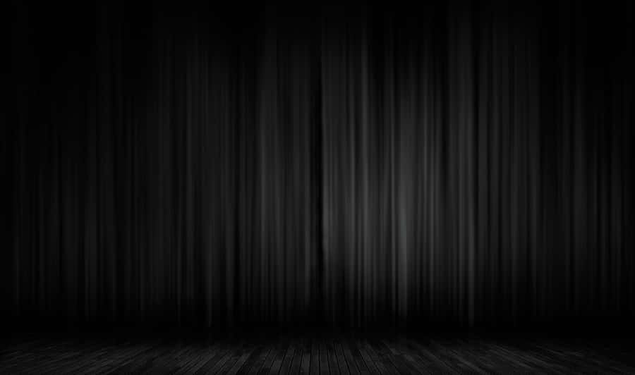 Black Theme Wooden Theatre Stage Wallpaper