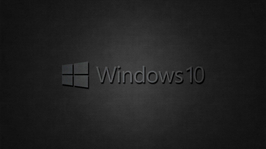 Black Windows 10 Hd With Wordmark Wallpaper
