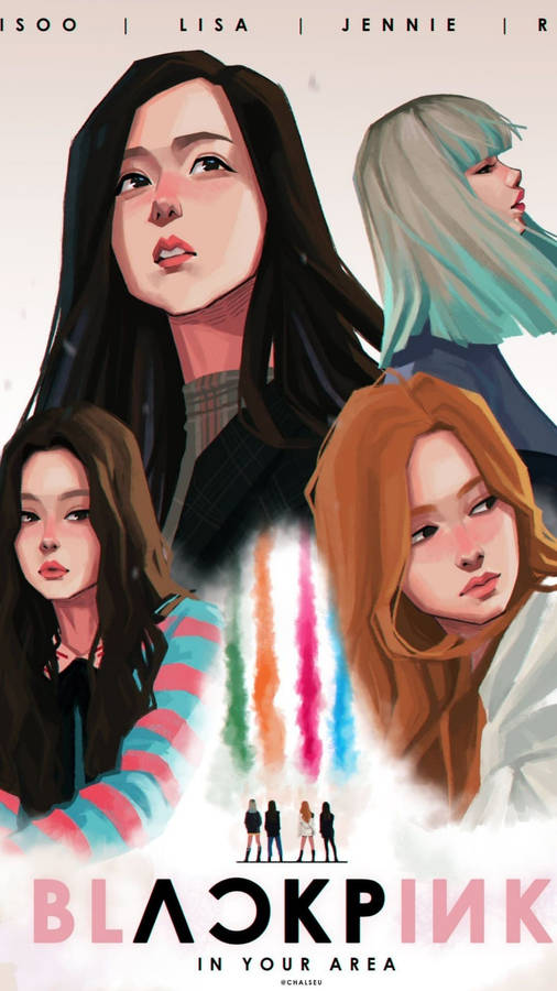 Blackpink Cute Digital Poster Wallpaper