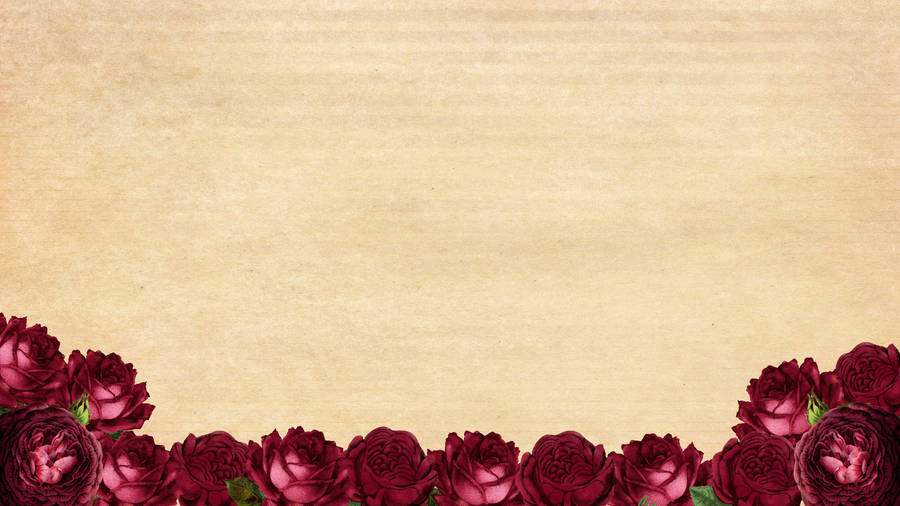 Blank Happy Birthday Flowers Note Wallpaper
