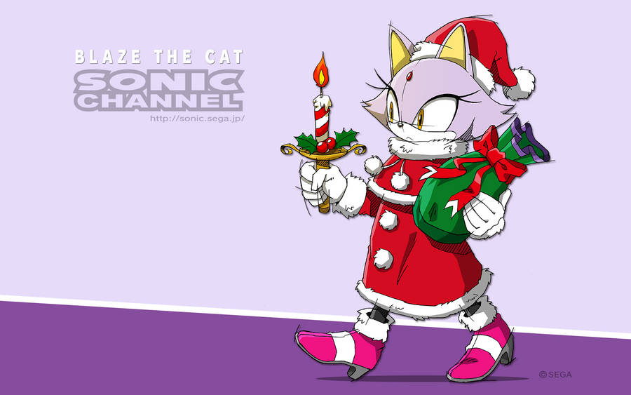Blaze The Cat In Action Wallpaper