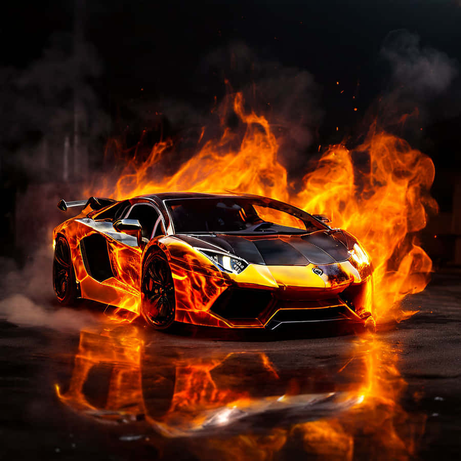 Blazing Lamborghini Aventador Wallpaper