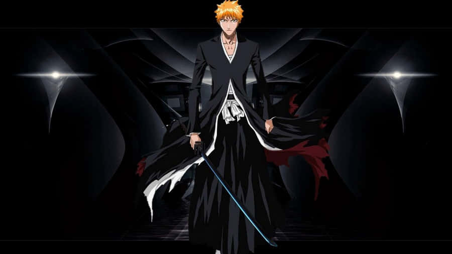 Bleach Ichigo On A Dark Pc Wallpaper