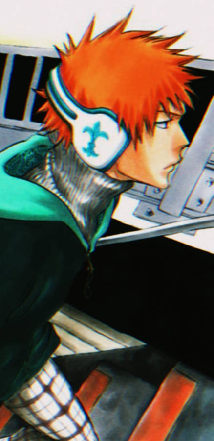 Bleach Iphone Ichigo With Headphone Wallpaper