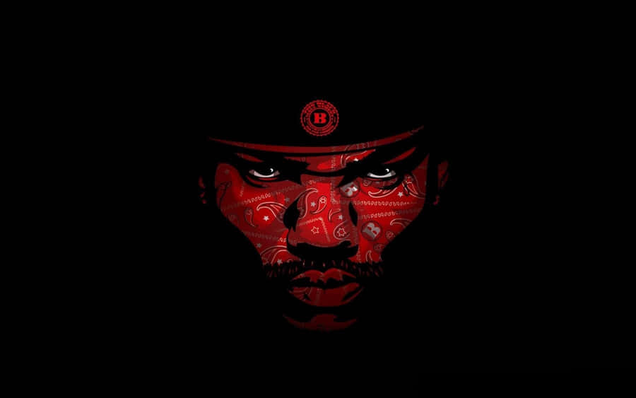 Blood Gang Black Man Portrait Wallpaper