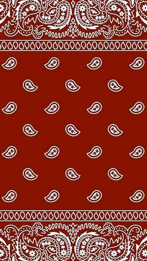 Blood Gang Red Paisleys Pattern Wallpaper