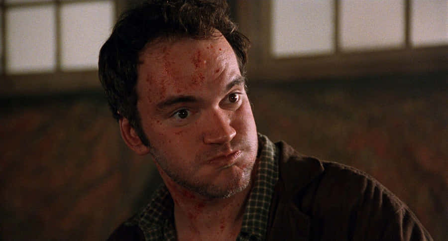 Blood Splattered Manin Brown Shirt Wallpaper