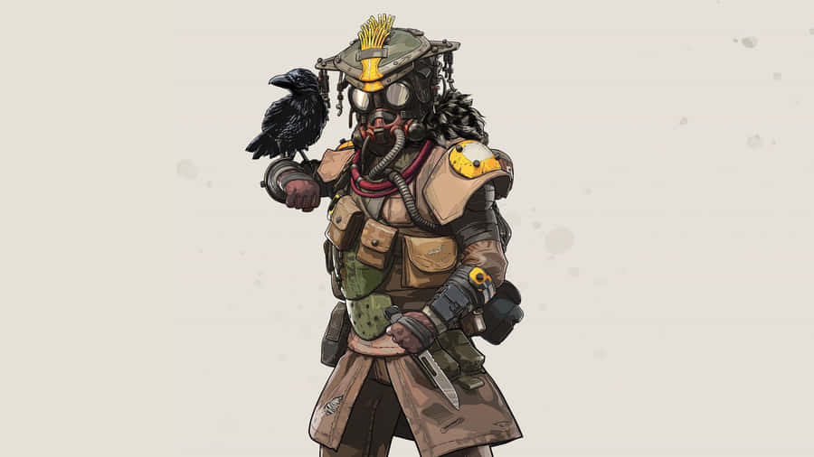 Bloodhound Showing Off Their War Paint And Battle Gear In The Apex Legends Arena. Wallpaper